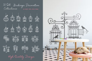 32 Set Birdcage Decoration Collection for Creative Projects