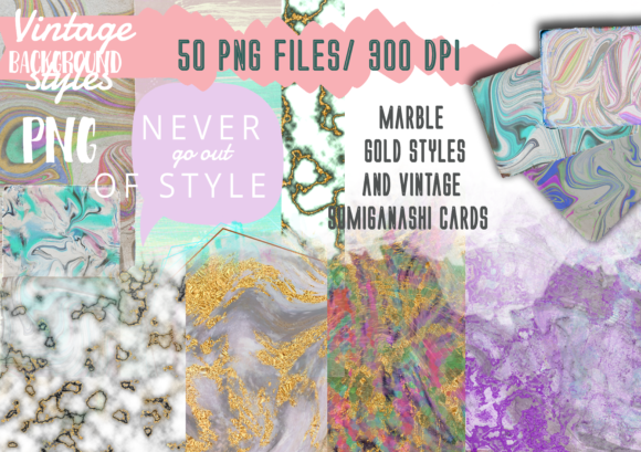 50 Marbled and Vintage Textures: A Creative Resource for Designers and Artists