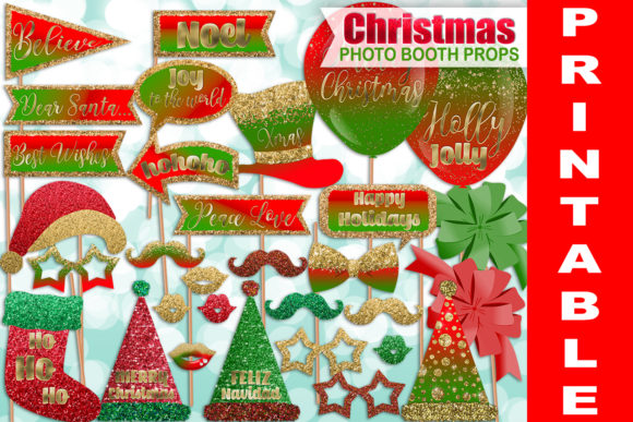 Glitter Christmas Photo Booth Props: A Creative and Convenient Way to Add Sparkle to Your Holiday Events