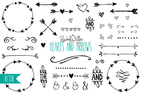 Hearts Arrows Vector: A Creative Doodle Collection for Designers and Artists