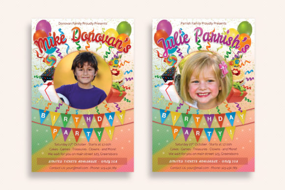 Kids Birthday Party Flyer - Volume 01