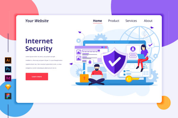 Landing Page of Internet Security: A Modern Solution for Digital Protection