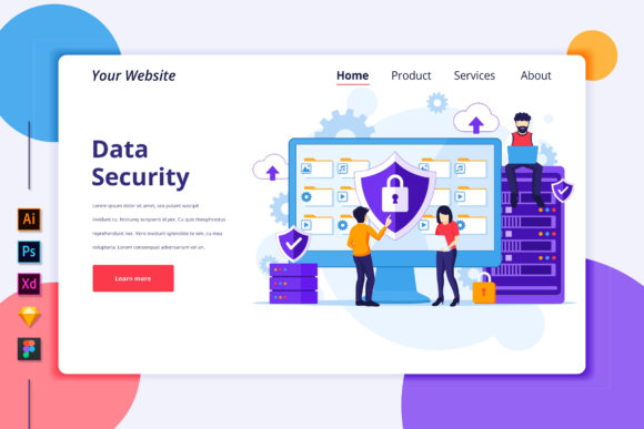 Landing Page Template of Data Security