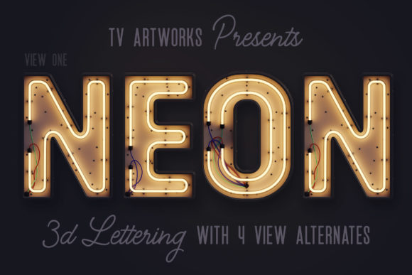Modern Neon 3D Lettering: A Dynamic Tool for Creative Expression