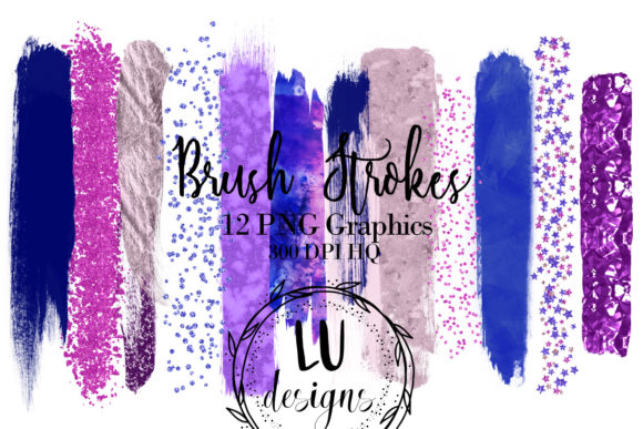 Purple Blue Pink Brush Strokes Clipart: A Strategic Design Tool for Creative Professionals