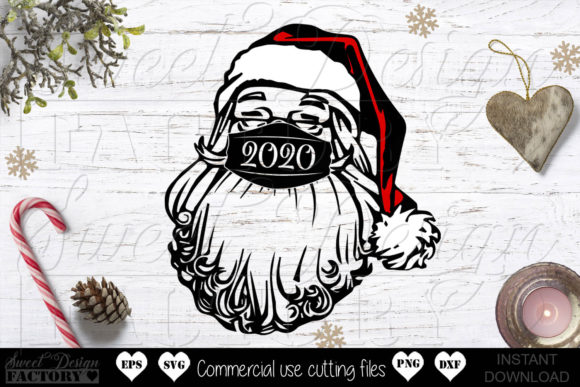 Santa with Mask and Santa Wearing Mask SVG: A Modern Twist on Holiday Design