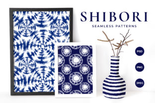 Shibori Tie Dye Seamless Patterns: A Tranquil Collection for Creative Projects