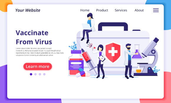 Vaccination Coronavirus Landing Page